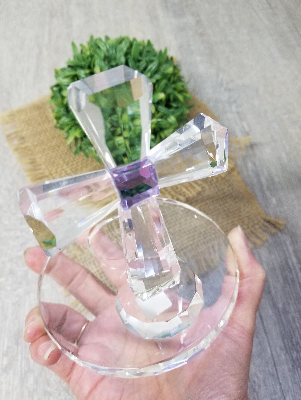 Crystal Cross Tealight Holder - Picture 4 of 11